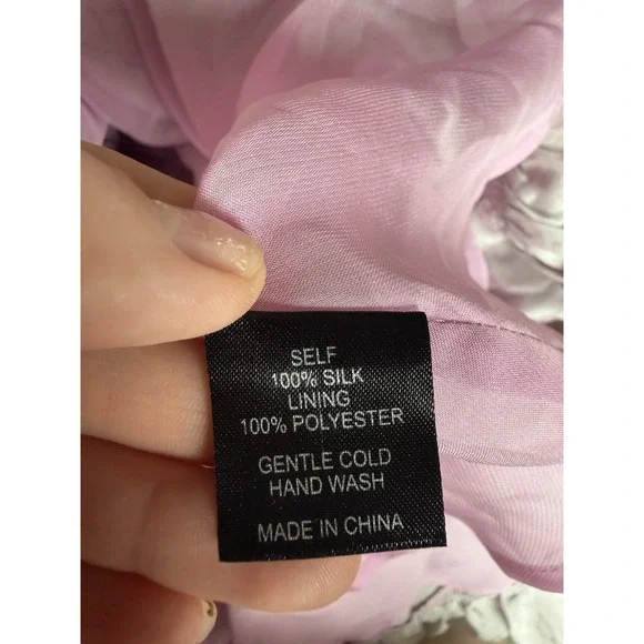 Cynthia Rowley Silk Foil Ruffle Dress Metallic Blush Fit & Flare Short S - Picture 6 of 7